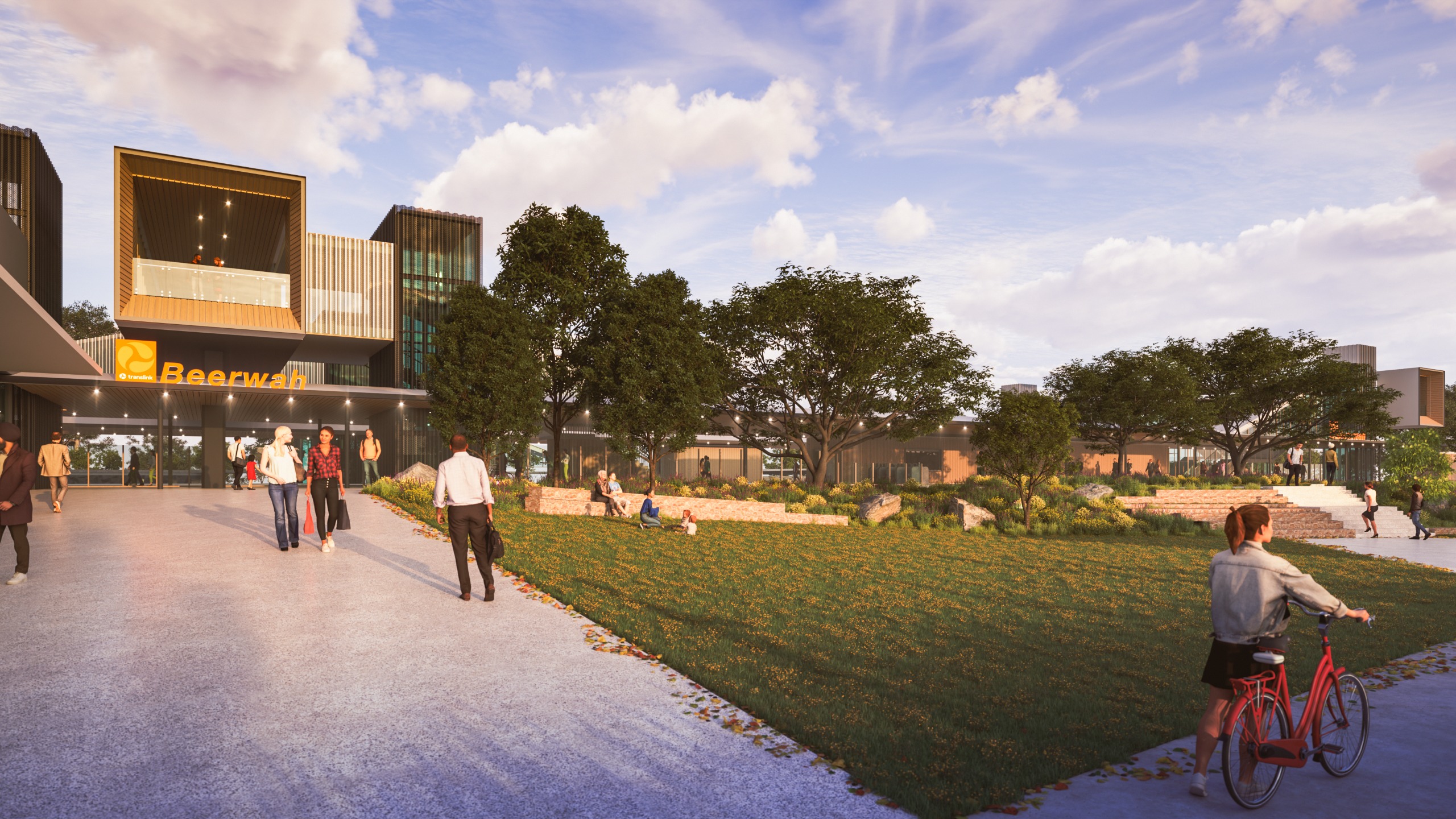 Artist impression of the Beerwah rail station precinct