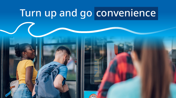 Passengers getting on public transport