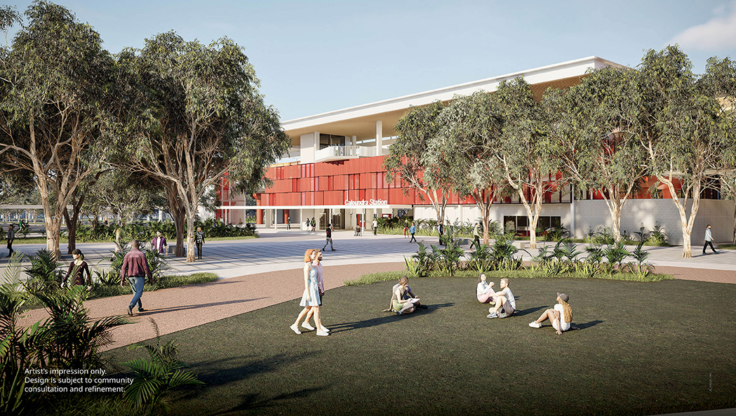 Artist's impression of the Caloundra rail station precinct