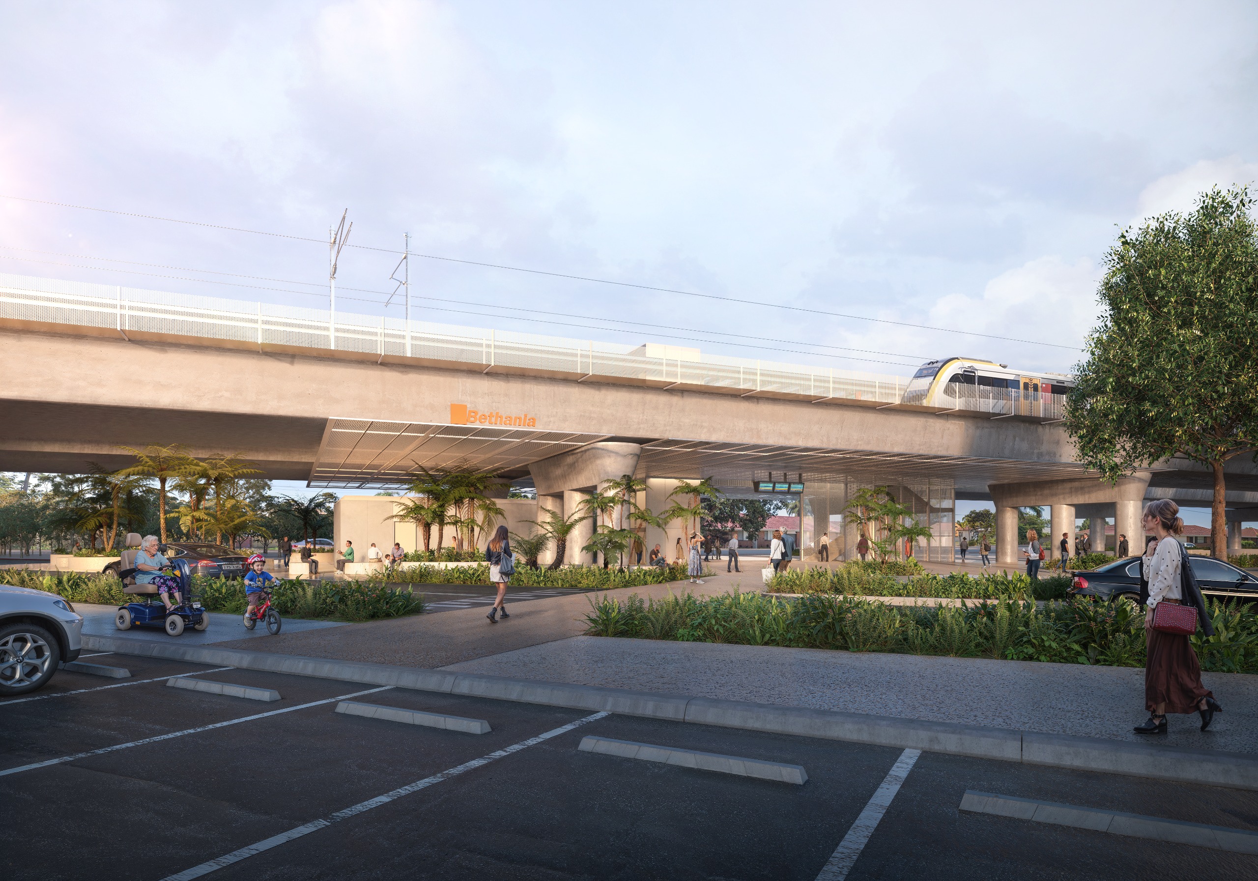 Artist impression of Bethania station primary entrance
