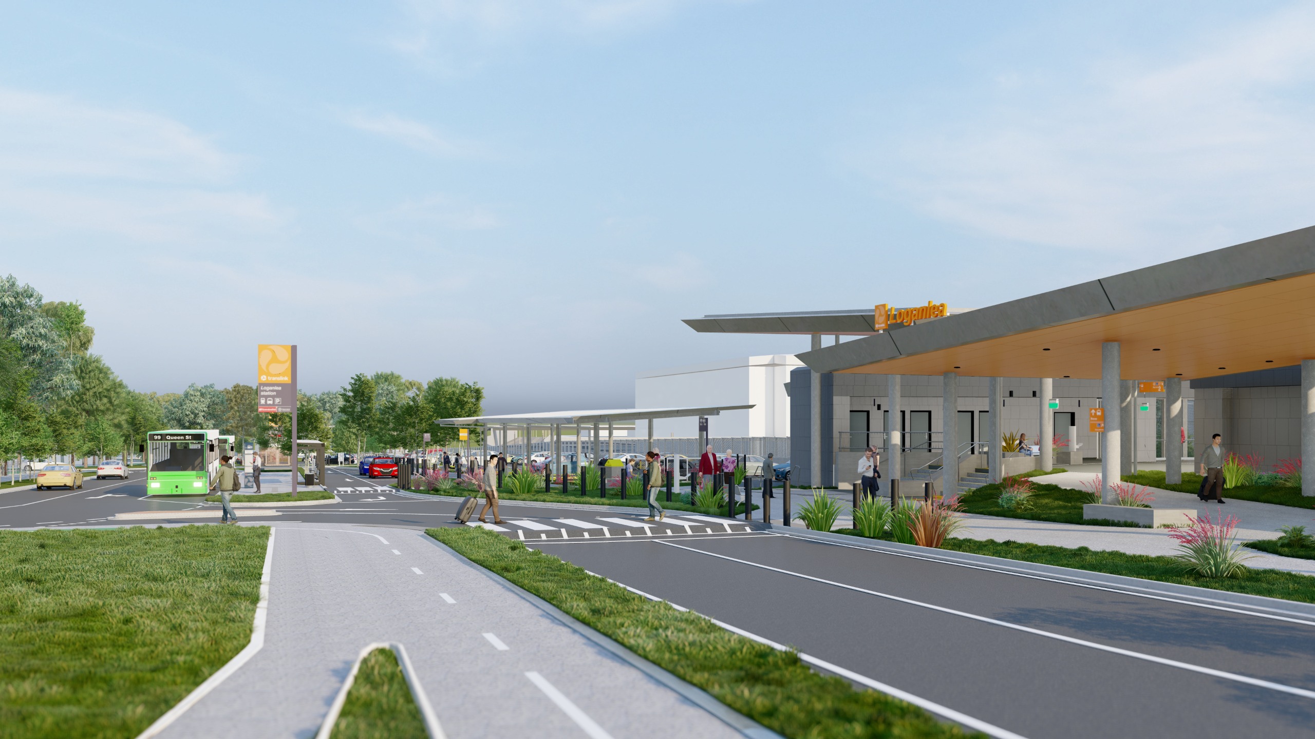 Artist impression of Loganlea station front