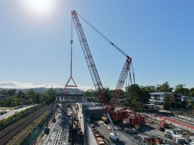 February 2026 - First section of the pedestrian bridge 
