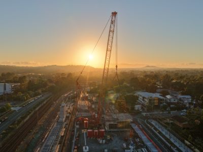 February 2026 - First section of the pedestrian bridge 